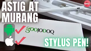 MURANG STYLUS PEN na ANDROID at APPLE COMPATIBLE! | GOOJODOQ | UNBOXING and FULL REVIEW