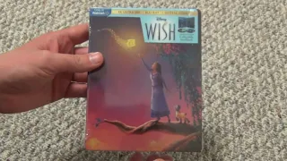 Disney's Wish Steelbook 4K Ultra HD + Blu-Ray + Digital Code Unboxing