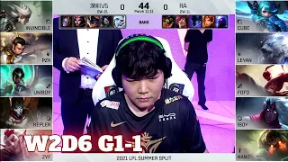 V5 vs RA - Game 1 | Week 2 Day 6 LPL Summer 2021 | Victory Five vs Rare Atom G1