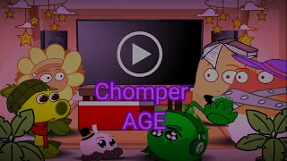 Plants react to Chomper age// GachaPvZ// My AU// By Kap