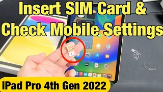 iPad 10th Gen (2022): How to Insert SIM Card & Check Mobile Settings