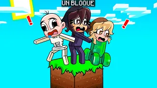 ¡BEBE NOOB JUGAMOS COMO MOBS EN 1 BLOQUE MINECRAFT! 😱¿SOBREVIVIRAN? BEBE NOOB Y NOOBSI 1 BLOQUE