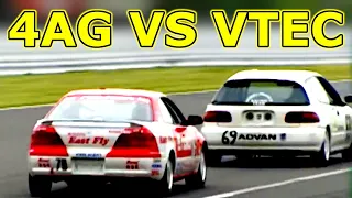 【エキゾーストノート】咆哮対決 4AG VS VTEC ！いい音させてるのはどっちだ【VIDEO OPTION切り抜き AE86 AE92 AE101 AE111 EG6 EK9 DC2 DC5】