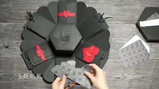 DIY Explosion Box Scrapbook (Hexagon)