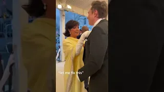 Elon Musk receives the mom treatment from Kris Jenner at the Met Gala