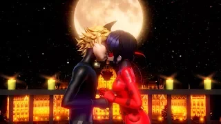 [Miraculous Ladybug] Ladybug accepts Cat Noir 's love (animation) balcony scene