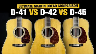 Martin D-41 vs D-42 vs D-45 - Powerhouse Martin Guitar Comparison!