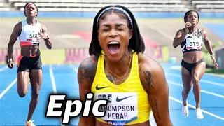 Wow! Elaine Thompson Herah Battles Shericka Jackson In Women 200m At Jamaica National Trials 2023