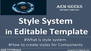 Editable Template #5 |  Style System in Editable Template