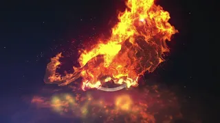 Lion in Fire Epic Logo