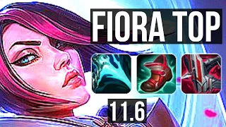 FIORA vs JAX (TOP) | 3.3M mastery, 11/1/2, 1800+ games, Legendary | KR Master | v11.6