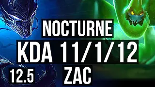 NOCTURNE vs ZAC (JNG) | 11/1/12, Legendary, 300+ games | EUW Diamond | 12.5