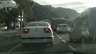 Driving through Garachico ( Tenerife / Spain )