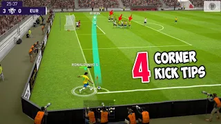 4 Tips To Score Goals Easily From Corner Kicks In Pes 2021 Mobile