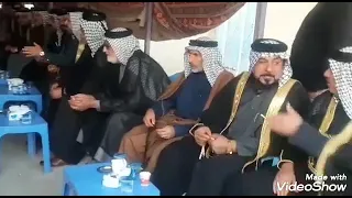 شيخ مهدي البو مساعد المياح مع عشيرة المولى المياح