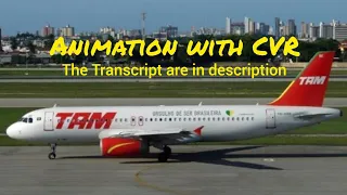 TAM Airlines Flight 3054 Crash || Animation with CVR. (Read description)
