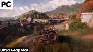 Uncharted 4 - Car Chase  MOST INTENSE MISSION ~ PC