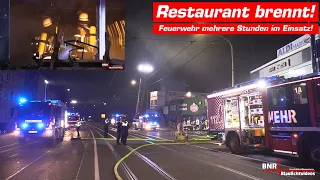 [RESTAURANT IM VOLLBRAND!] Essener Feuerwehr verhindert Brandausbreitung auf Supermarkt!