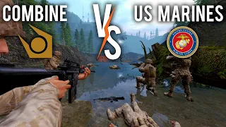 Combine vs US Marines in White Forest | NPC Wars