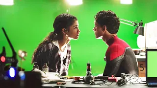 tom and zendaya behind the scenes of spiderman no way home #shorts