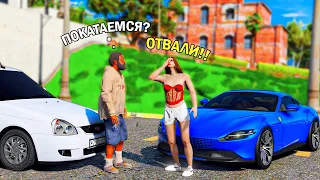 СЯДЕТ БОГАТАЯ ДЕВУШКА В ОПЕРСКУЮ ПРИОРУ!? ПРОВЕРКА ДЕВУШКИ НА ЧЕСТНОСТЬ! - GTA 5 SMOTRA RAGE 🌊ВОТЕР