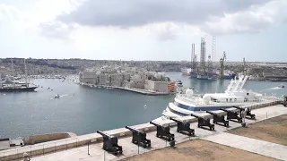 The Saluting Battery at the Upper Barrakka Gardens, Valletta,  Malta 09.09.2020
