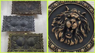 Покраска барельефа панно Антик 18 век из гипса. Painting bas-relief. Wall decor. stockforms.ru