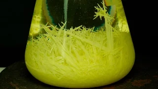 Выращиваем красивые желтые кристаллы серы.