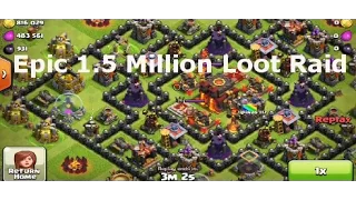 Clash of Clans Insane 1.5 Million Loot Raid