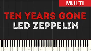 Led Zeppelin - Ten Years Gone (Instrumental Tutorial) [Synthesia]