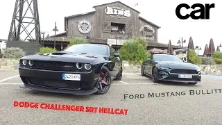 Ford Mustang Bullitt y Dodge Challenger Hellcat | Prueba / Test / Review en español / Revista Car