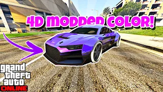 *EASY* 4D MODDED PAINTJOB ON ANY CAR IN GTA 5 ONLINE! (Modded Crew Color Paintjob Tutorial)