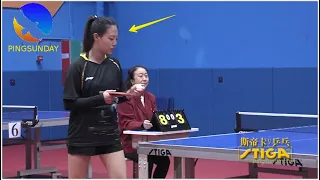 Skillful beautiful table tennis player (Guo Xinyi)