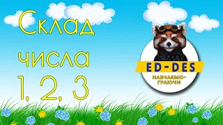 Вивчаємо склад числа 1, 2, 3