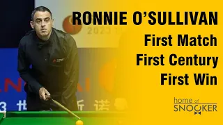 Ronnie O'Sullivan: First Match, First Century, First Win || 2023 Snooker Shanghai Masters