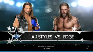 WWE 2K22  Aj Styles vs Edge Wrestlemania 38 (Pelea Completa)