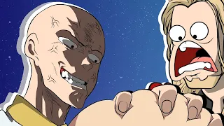 Saitama lifting Thor’s hammer (ONE PUNCH MAN parody)