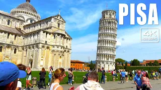 🇮🇹 Pisa: See the Leaning Tower, walking tour April 4K HDR 60FPS Italy (subtitles)