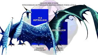 Typhoomerang vs Timberjack Infinite (power levels) | httyd | Dragons: Rise of Berk