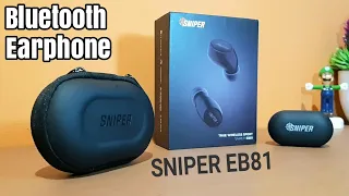 Bluetooth Earphone SNIPER TWS EB81 #Unboxing