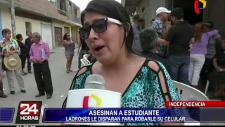 Joven murió tras ser asaltada en la puerta de su casa en Independencia