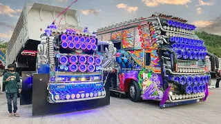 Big Rig Car Show in Thailand gets WILD at Night!