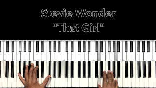 Stevie Wonder "That Girl" Piano Tutorial