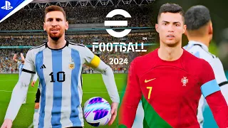 eFootball 2024 - Argentina vs Portugal - Messi vs Ronaldo | PS5™ Gameplay - 4K HDR