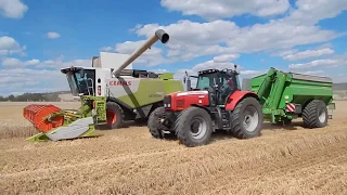 Žně 2018-Claas Lexion 750 and Claas lexion 600