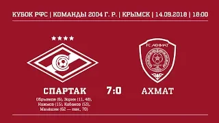 Обзор матча "Спартак" (2004 г. р.) - "Ахмат" 7:0