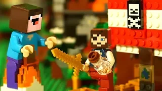 НУБик ПИРАТ ? Борька Девочка ? LEGO Minecraft Анимация