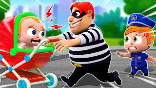 Baby Police Song 👮 + Go Away, Bad Guys! | And  More Nursery Rhymes & Kids Song #LittlePIB