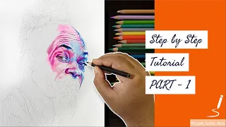 Aladdin (2019) Drawing - Will Smith Drawing - Genie - Part 1 Step by step Tutorial - By Pritam Saha