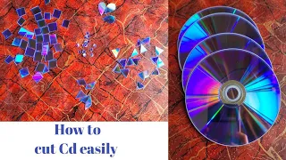 How to cut Cd/Dvd easily in different shape| For diy work how to cut old cd without breakage|